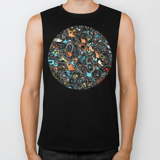 Abstract Shapes And Textures Biker Tank