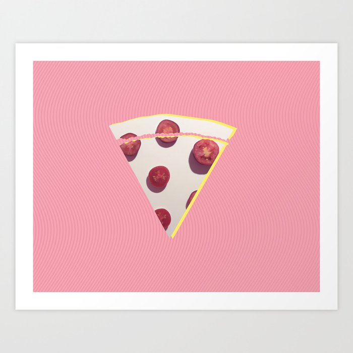 Think about pizza Art Print