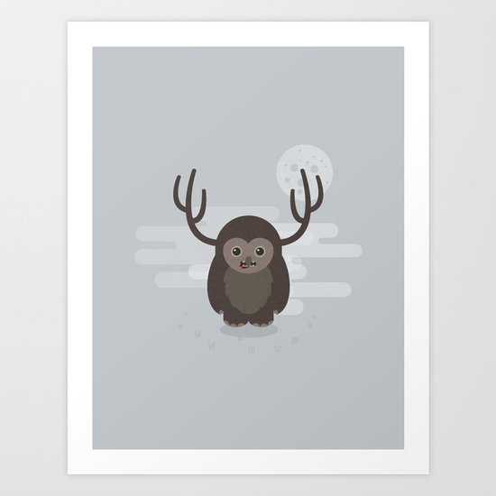 The Wild Flying Werehaggis of the Moors Art Print