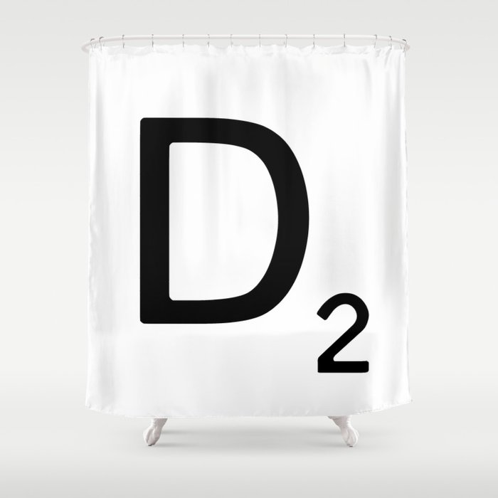 Letter D Custom Scrabble Wall Art Shower Letter D Custom Scrabble Wall Art Shower Curtain