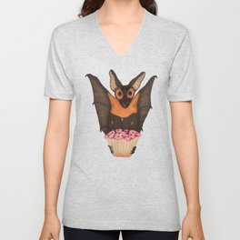 Cupcake Bat V Neck T Shirt