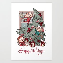 Happy Holidays Art Print