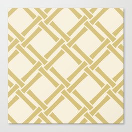 Classic Bamboo Trellis Pattern 561 Gold Canvas Print