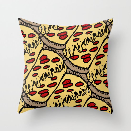 pattern pizza Throw Pillow