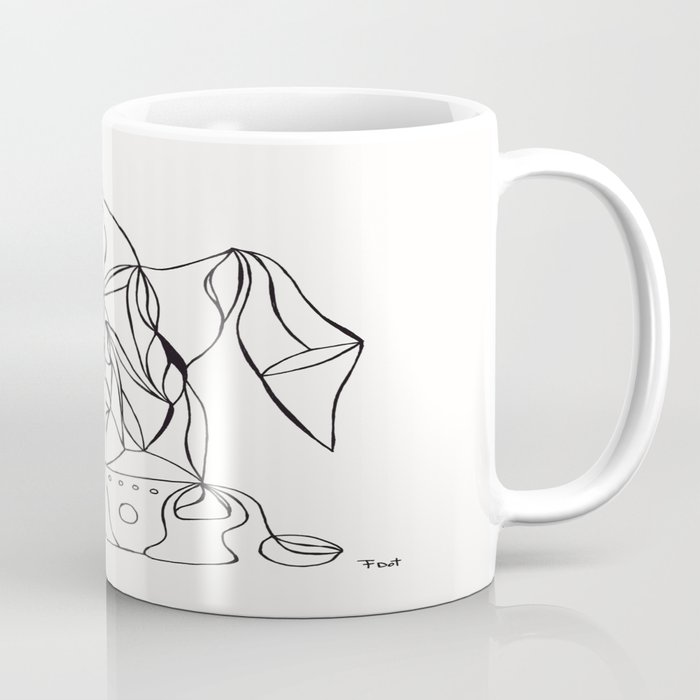 Modern Christmas Grinch rides on polar bear Coffee Mug