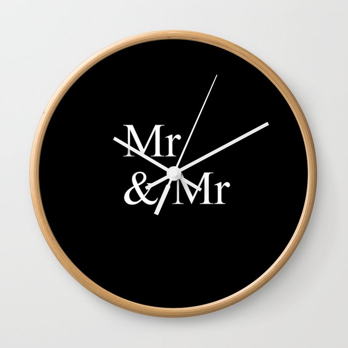 Mr & Mr Monogram standard Wall Clock