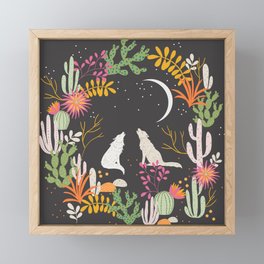Midnight desert Framed Mini Art Print