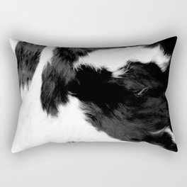 Primitive Hygge Cowhide in Black and White Rectangular Pillow