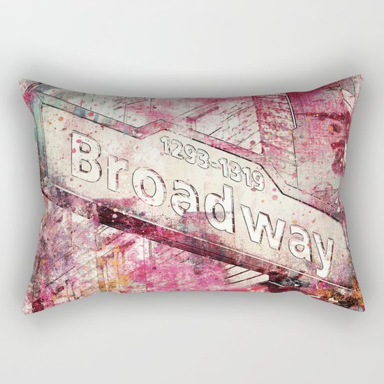 Broadway sign New York City Rectangular Pillow