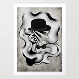 gentle smoke Art Print