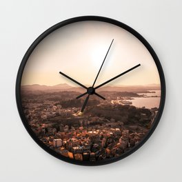 Kerkira Corfu Sunset Wall Clock