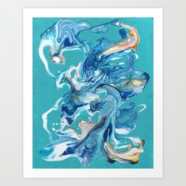 Dancing Waves Abstract Art Print
