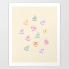 Candy Hearts for Justice | Valentine's Day | Be Mine | Be My Valentine Art Print