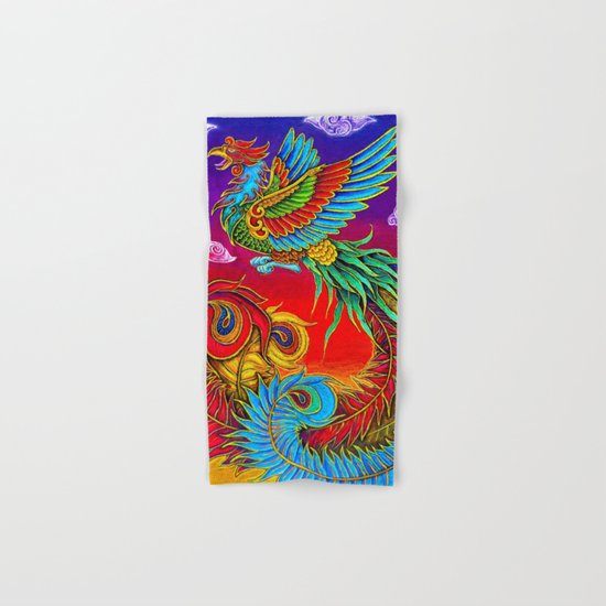 Fenghuang Chinese Phoenix Hand & Bath Towel
