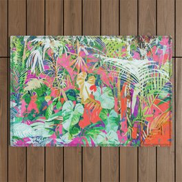Find Me Where The Tropical Things Are #painting #botanical Outdoor Rug