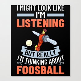 Foosball Table Soccer Game Ball Outdoor Player Canvas Print