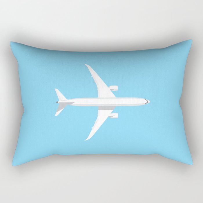 787 Passenger Jet Airliner Aircraft - Sky Rectangular Pillow