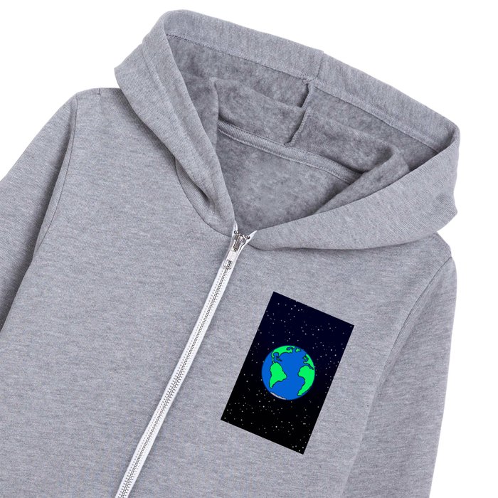 Earth and space Kids Zip Hoodie