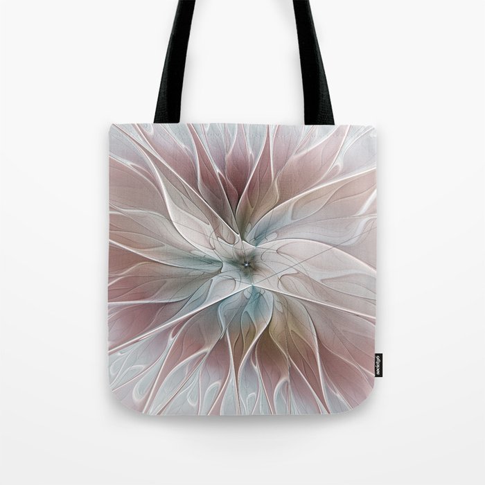 A Floral Beauty - Modern Abstract Fractal Art Flower Tote Bag