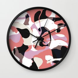 Scandinavian abstract splatter pattern 03 Wall Clock