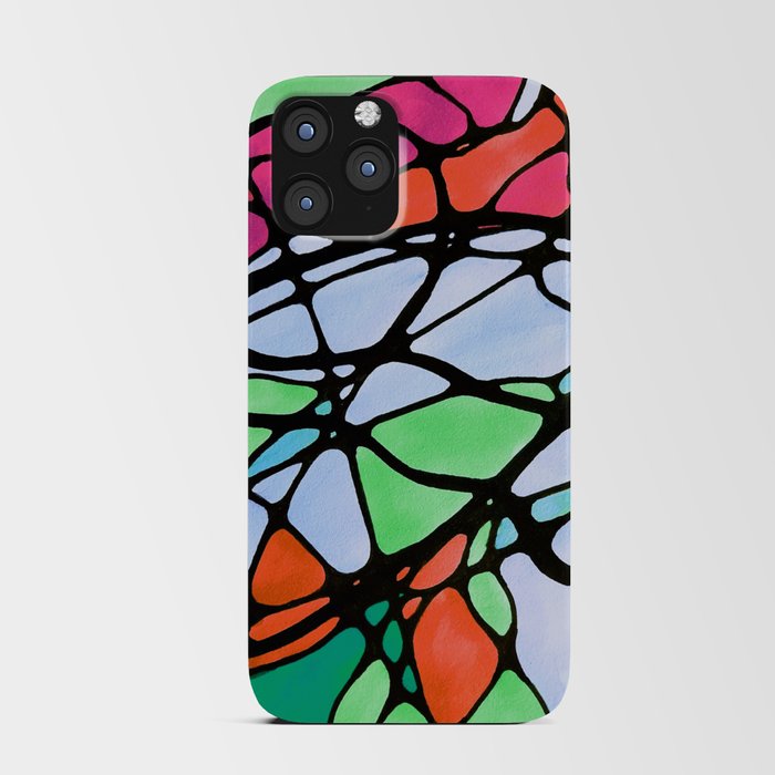 Neurographic pattern with a circles and variety shapes by MariDani iPhone Card Case