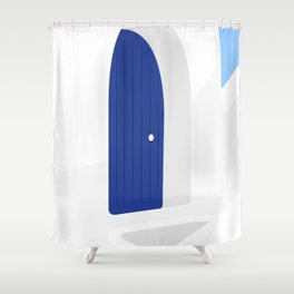 Santorini #01 Shower Curtain