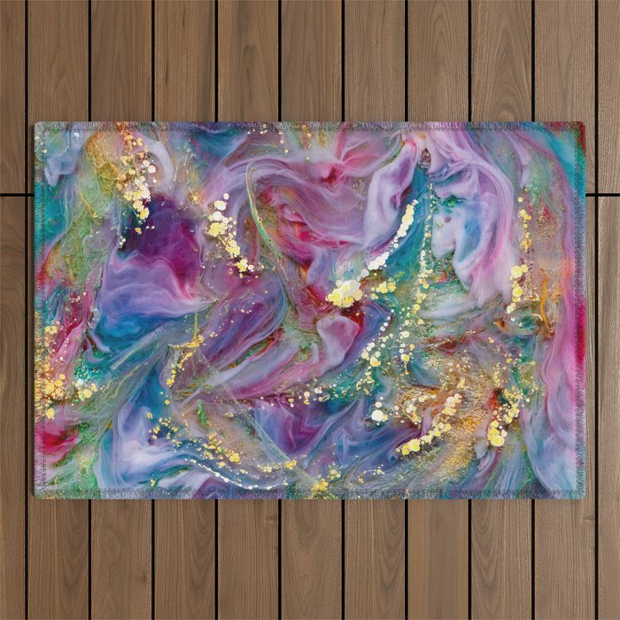 Abstract epoxy Art, Resin Art, Resin Painting, Outdoor Rug