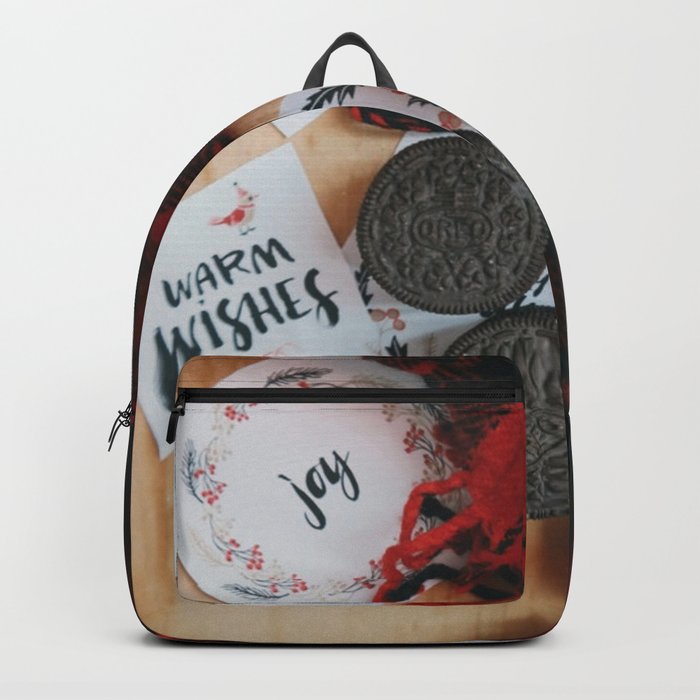 Hidden poverty Awareness Oreo Cookies Xmas Flatlay Backpack by Created By Kat Co | Society6