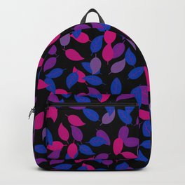 Bisexual Pride Scattered Leaves Pattern Backpack