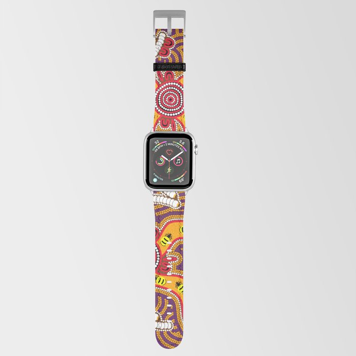 Authentic Aboriginal Art - Bush Tucker Apple Watch Band