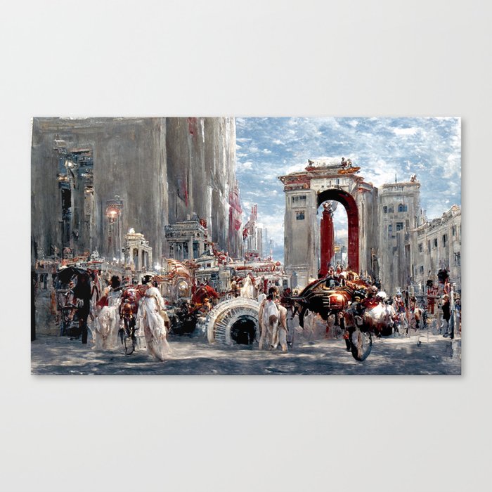 Futuristic Ancient Rome Canvas Print