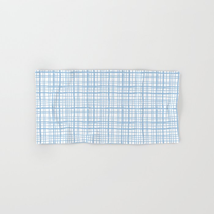 cool squared pattern desing in light blue Hand & Bath Towel