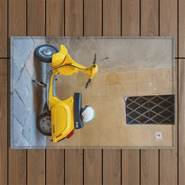 Yellow Vespa Outdoor Rug