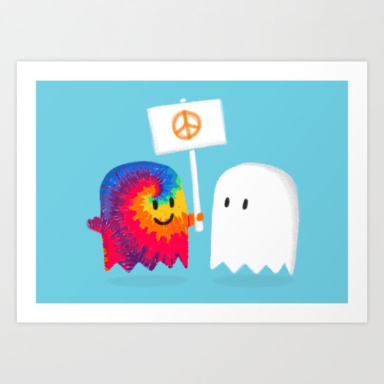 Hippie ghost Art Print