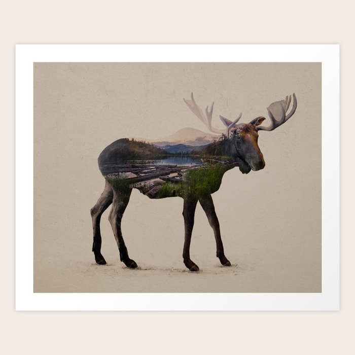 The Alaskan Bull Moose Art Print By Daviesbabies Society6
