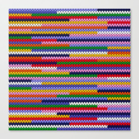 Knitted random lines Canvas Print
