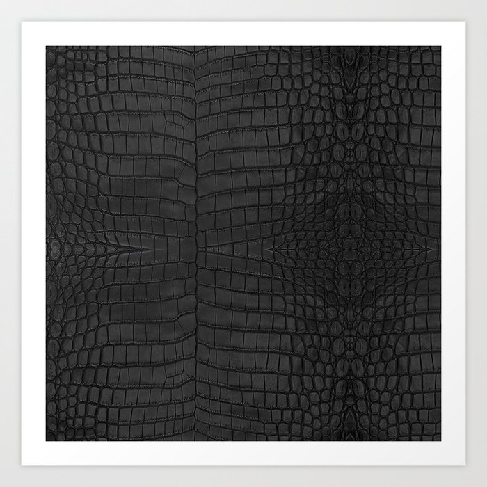 Black Crocodile Leather Print Kunstdrucke Black Crocodile Leather Print Kunstdrucke