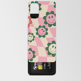 Warped Hippie Flowers Smiley Android Card Case