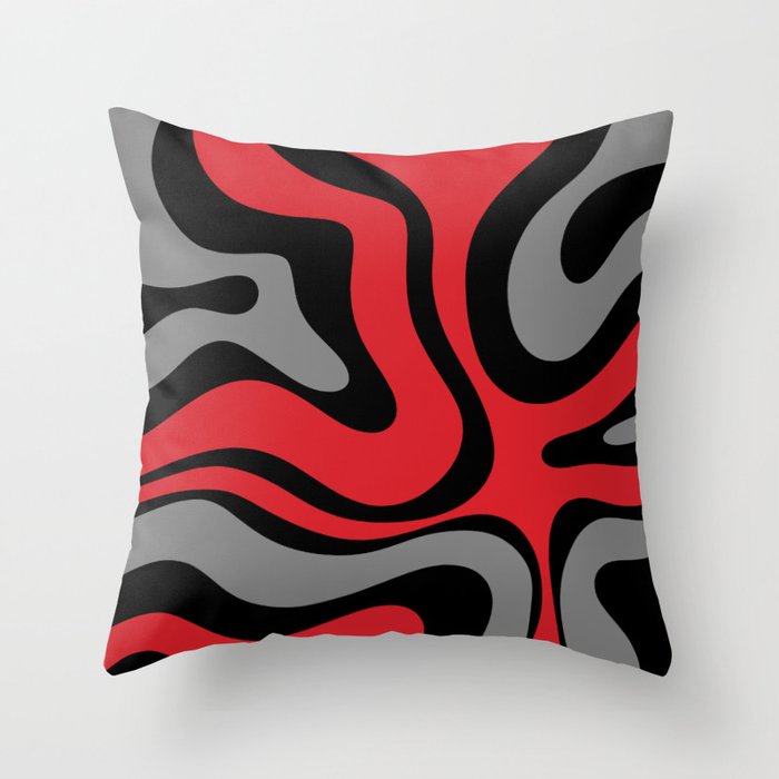 Red gray best sale throw pillows
