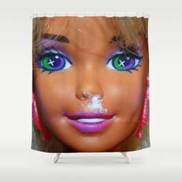 barbie dream house shower curtain
