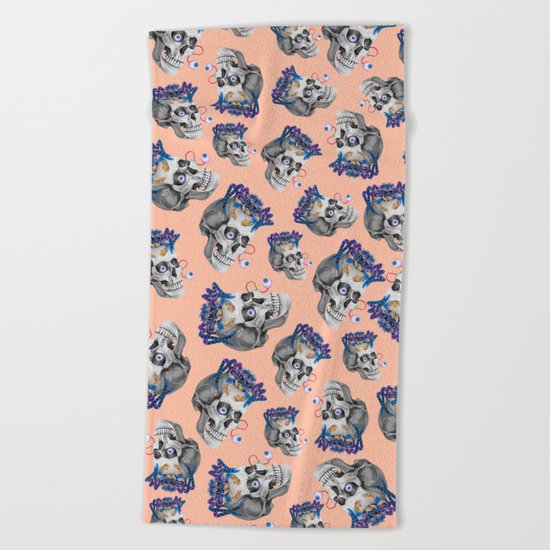 Skull Spider Beach Towel