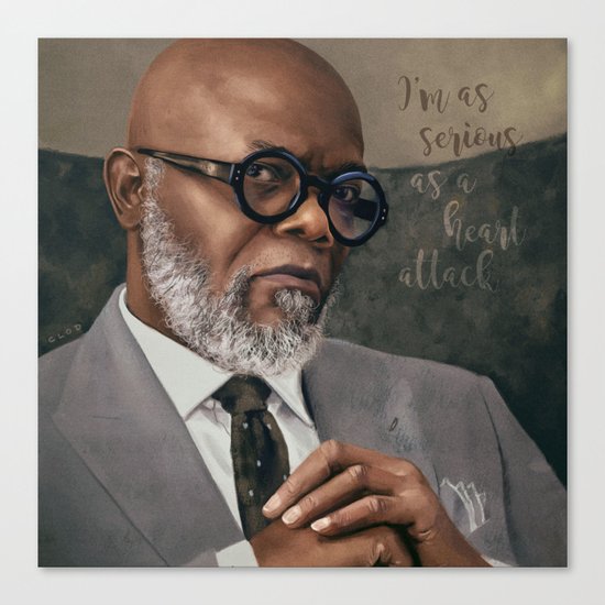 Samuel L. Jackson - Serious Canvas Print