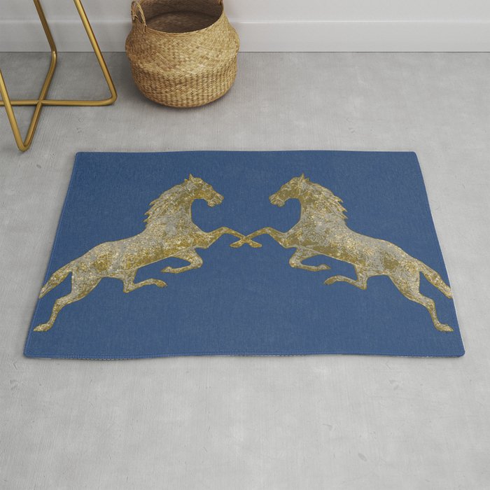 Golden Horses Rug