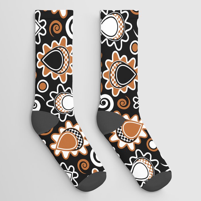 Mid Century Modern Retro Paisley Pattern // Terracotta Potters Clay