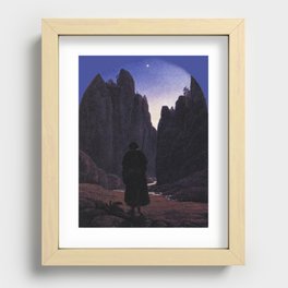   Pilgrim in a Rocky Valley - carl gustav carus Recessed Framed Print