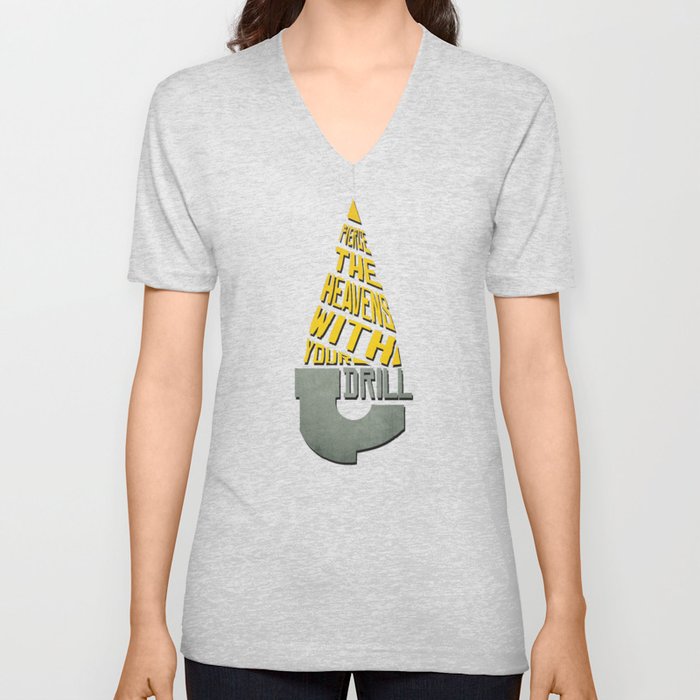 Pierce The Heavens With Your Drill V Neck T Shirt