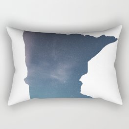 Minnesota Map | Star Texture Rectangular Pillow