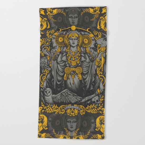 IBERIAN HECATE gray Beach Towel
