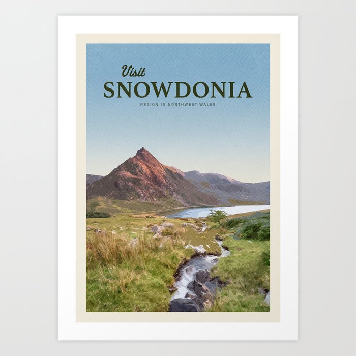 Visit Snowdonia Art Print