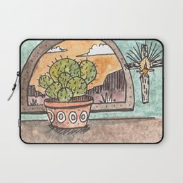 New Mexico Sunset With Cactus & Cross Laptop Sleeve